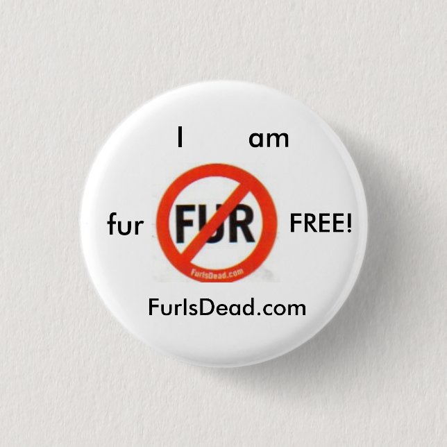 Badge Rond 2,50 Cm La fourrure libèrent le bouton (Devant)