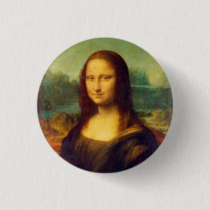 Badge Rond 2,50 Cm La Joconde de Léonard de Vinci