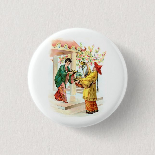 Badge Rond 2,50 Cm La Lampe d'Aladdin (Devant)