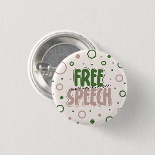 Badge Rond 2,50 Cm La liberté d'expression est un droit humain