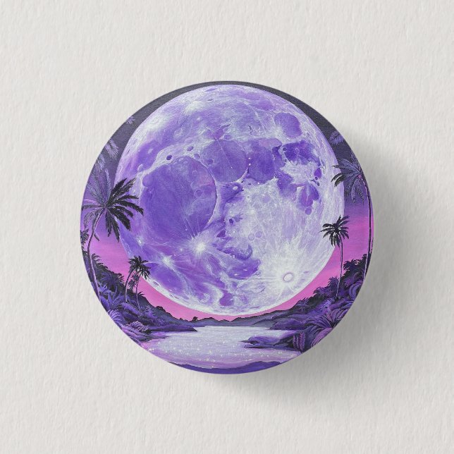 Badge Rond 2,50 Cm La Lune Impossible- (Devant)