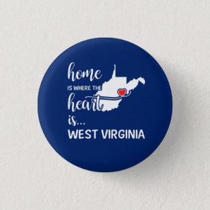 Badge Rond 2,50 Cm La maison de Virginie-Occidentale est le coeur