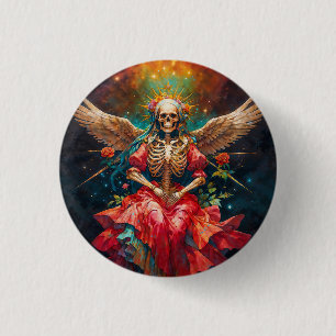 Badge Rond 2,50 Cm La Mère de la Transformation Santa Muerte