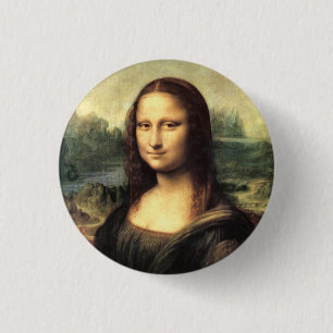 Badge Rond 2,50 Cm La Mona Lisa Leonardo da Vinci
