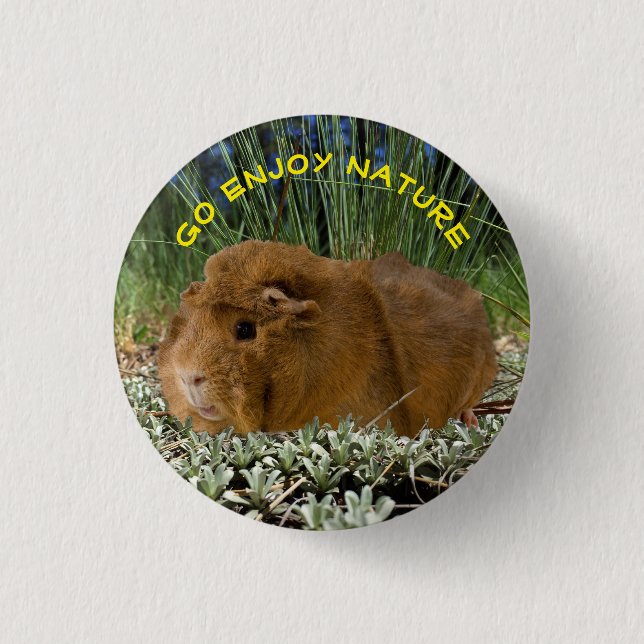 Badge Rond 2,50 Cm La nature a inspiré le modèle photo mignon de (Devant)