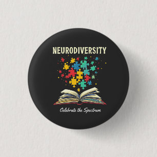 Badge Rond 2,50 Cm La neurodiversité célèbre l'autisme du livre spect