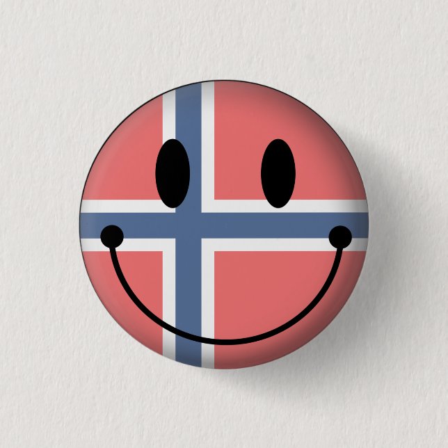Badge Rond 2,50 Cm La Norvège (Devant)