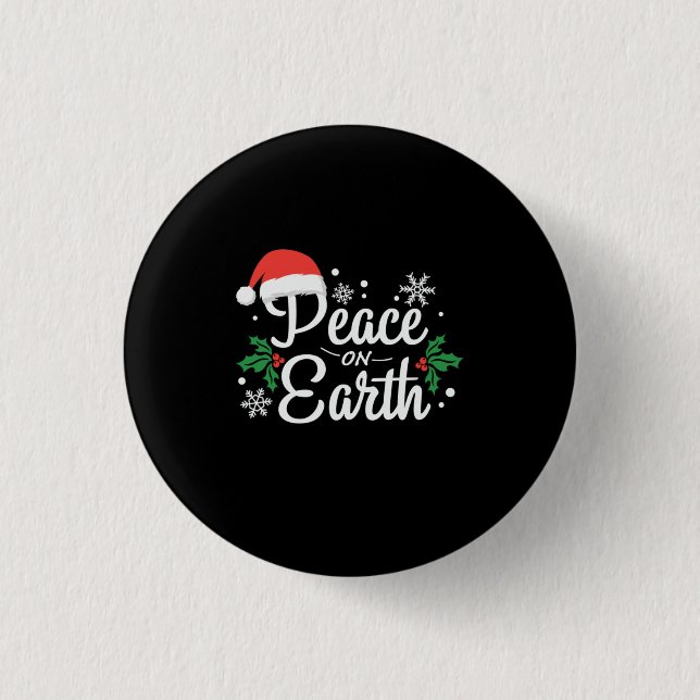 Badge Rond 2,50 Cm La Paix De Noël Sur Terre (Devant)