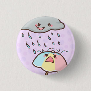 Badge Rond 2,50 Cm La pluie blesse le bouton
