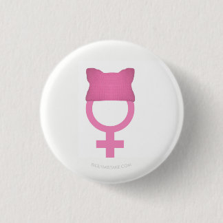 Badge Rond 2,50 Cm La puissance des femmes de casquette de chat