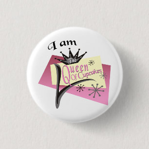Badge Rond 2,50 Cm La Reine des petits gâteaux