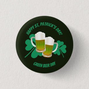 Badge Rond 2,50 Cm La Saint Patrick est la Journée de la bière verte