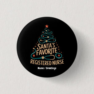 Badge Rond 2,50 Cm La santé de Noël préférée du Père Noël
