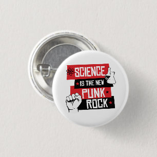 BADGE ROND 2,50 CM LA SCIENCE EST LE NOUVEAU ROCHER DE PUNK