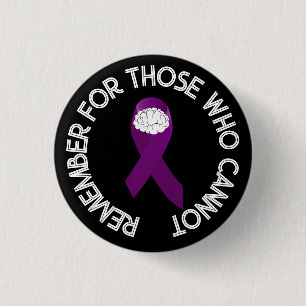 Badge Rond 2,50 Cm La sensibilisation à la maladie d'Alzheimer se sou