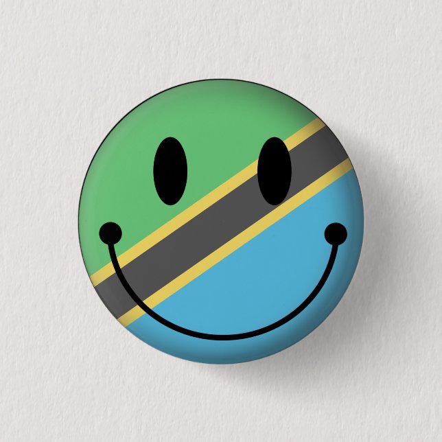 Badge Rond 2,50 Cm La Tanzanie (Devant)