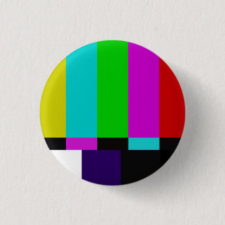 Badge Rond 2,50 Cm La TV barre l'essai de couleur