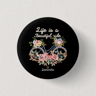 Badge Rond 2,50 Cm La vie est une belle balade citations Printemps Fl
