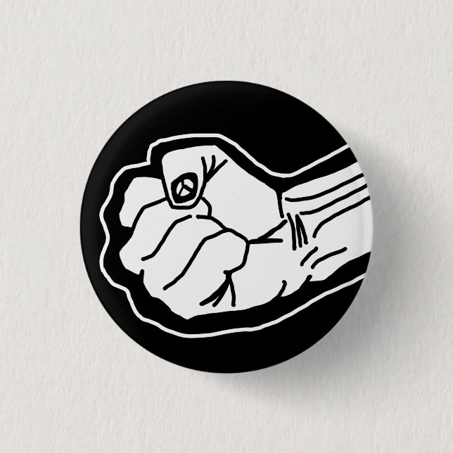 Badge Rond 2,50 Cm la vie noire (Devant)