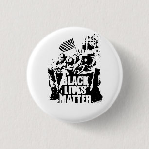 Badge Rond 2,50 Cm La vie noire importe
