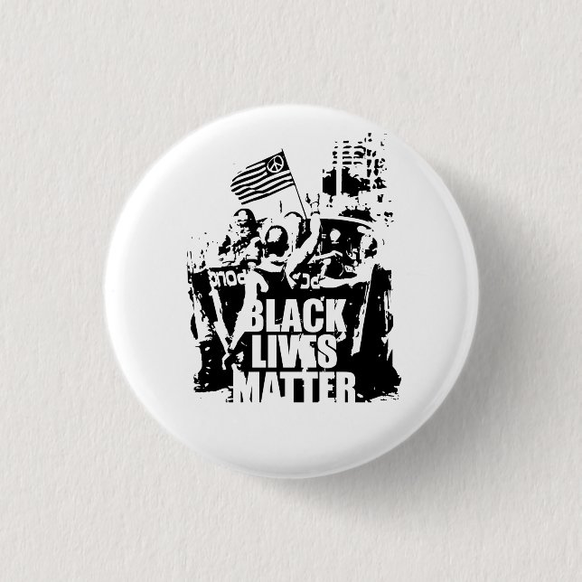 Badge Rond 2,50 Cm La vie noire importe (Devant)