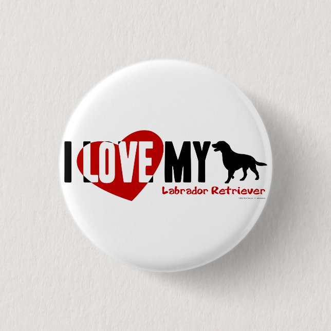 Badge Rond 2,50 Cm Labrador Retriever (Devant)