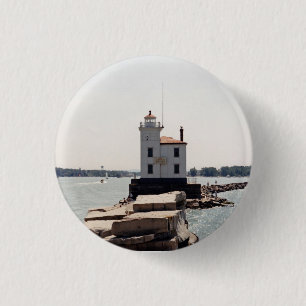 Badge Rond 2,50 Cm Lac Erie Lighthouse