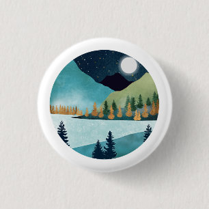 Badge Rond 2,50 Cm Lac Moonrise
