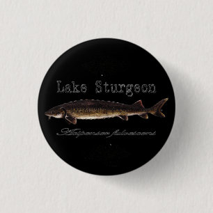 Badge Rond 2,50 Cm Lac Sturgeon