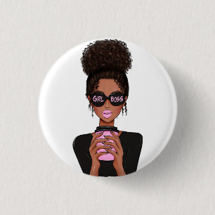 Badge Rond 2,50 Cm Lady Boss Life, Boss Babe Woman, Girl Boss Stone C