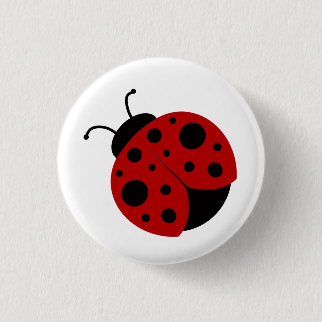 Badge Rond 2,50 Cm Ladybug mou (Devant)