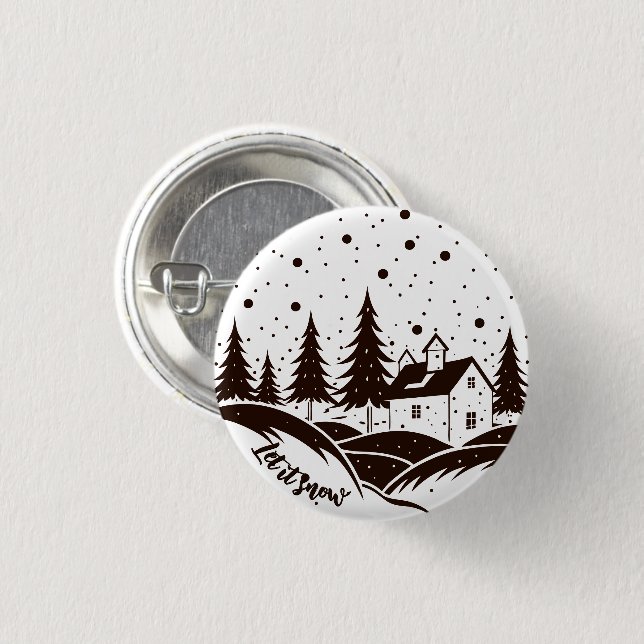 BADGE ROND 2,50 CM LAISSEZ-LE NEIGER (Devant & derrière)