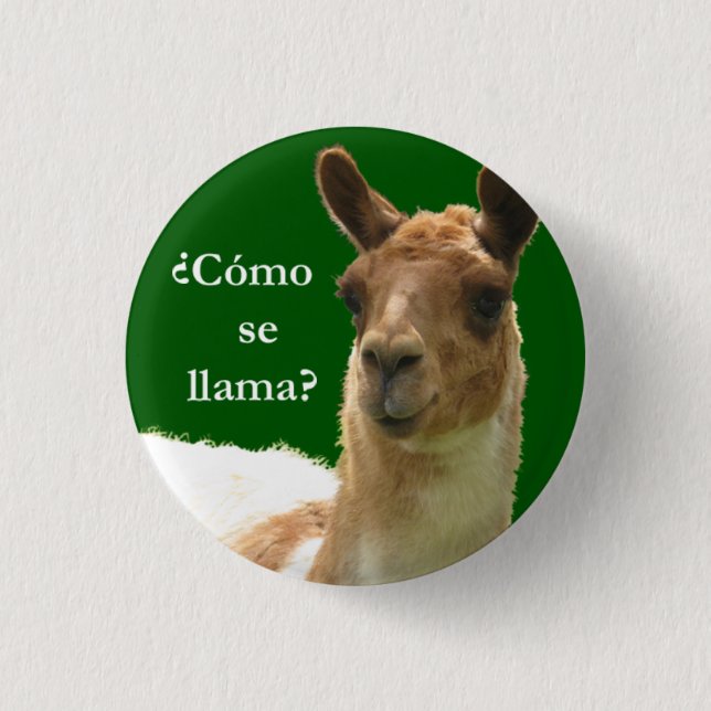 Badge Rond 2,50 Cm Lama de Se de Cómo ? (Devant)