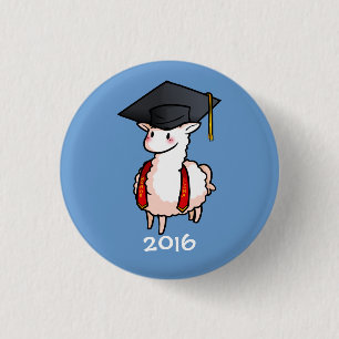 Badge Rond 2,50 Cm Lama d'obtention du diplôme