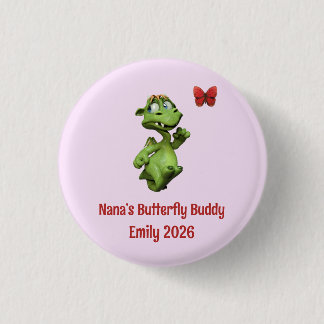 Badge Rond 2,50 Cm L'amie papillon de Nana Nom personnalisé pour fill