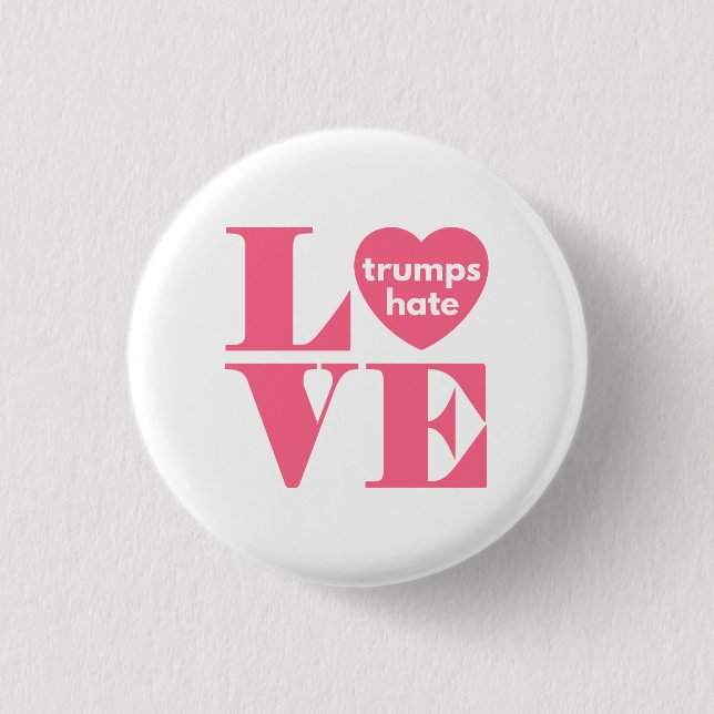 Badge Rond 2,50 Cm L'amour domine la haine (Devant)