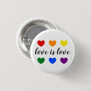 Badge Rond 2,50 Cm L'amour du texte personnalisé est l'amour LGBT Rai
