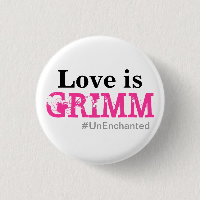 Badge Rond 2,50 Cm L'amour est bouton de Grimm (Devant)