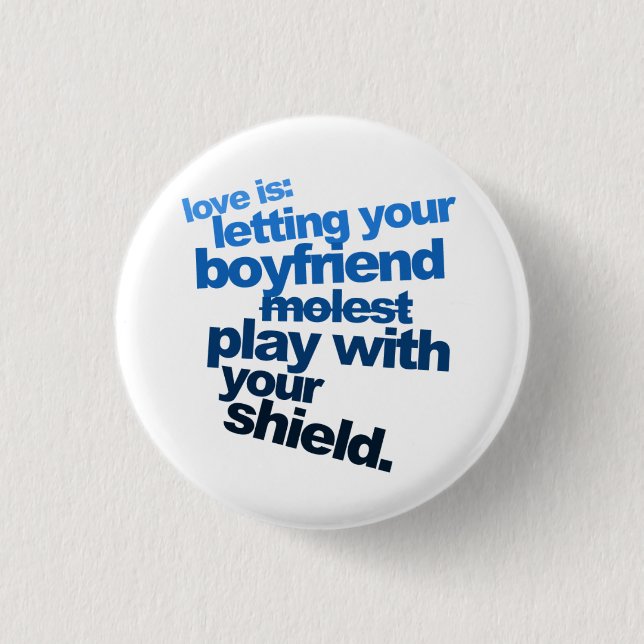 Badge Rond 2,50 Cm L'amour est des boutons - petits (Devant)