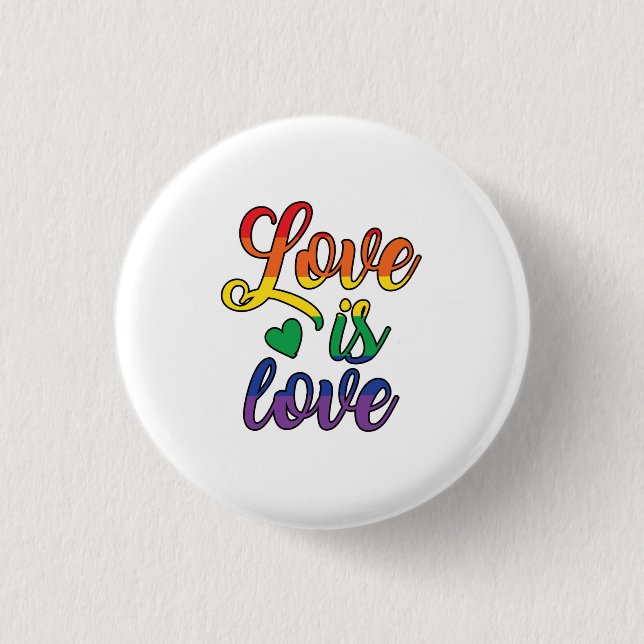 Badge Rond 2,50 Cm L'amour est l'amour (Devant)