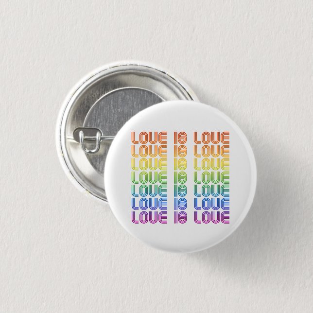 Badge Rond 2,50 Cm L'amour est l'amour Rétro (Devant & derrière)