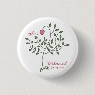 Badge Rond 2,50 Cm L'amour est profondément bouton enraciné de
