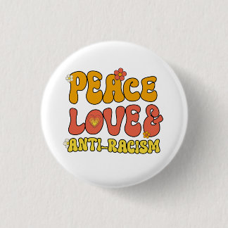 Badge Rond 2,50 Cm L'amour pour la paix et l'anti-racisme