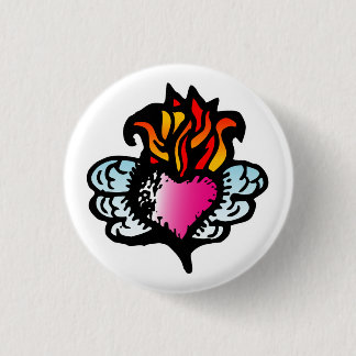 Badge Rond 2,50 Cm L'ange s'envole le coeur 02