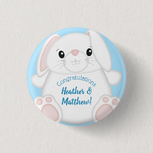 Badge Rond 2,50 Cm Lapin Lapin Baby shower Woodland
