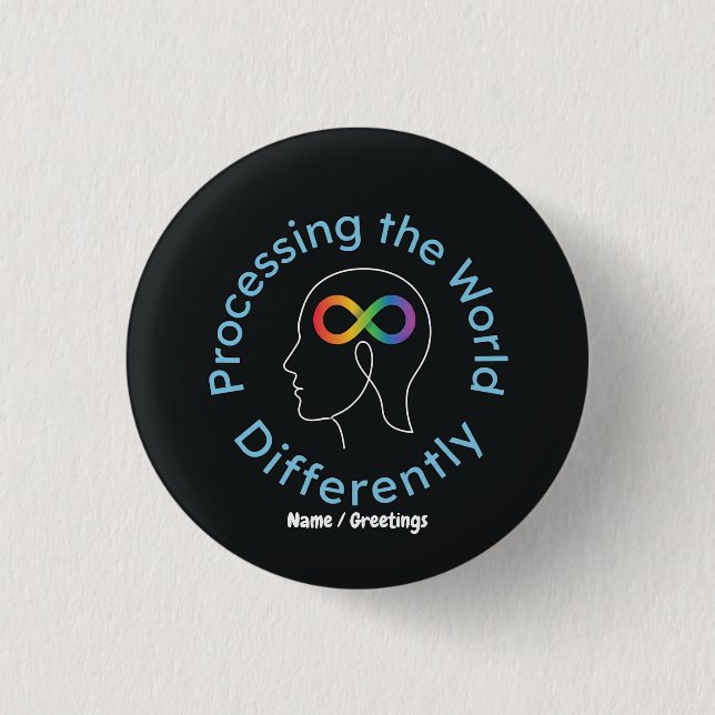 Badge Rond 2,50 Cm L'art de l'infini traite le monde différemment (Devant)