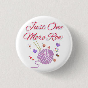 Badge Rond 2,50 Cm L'art de tricoter, juste une rangée de plus