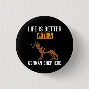 Badge Rond 2,50 Cm L'Art Du Beekeeper Avec Un Berger Allemand