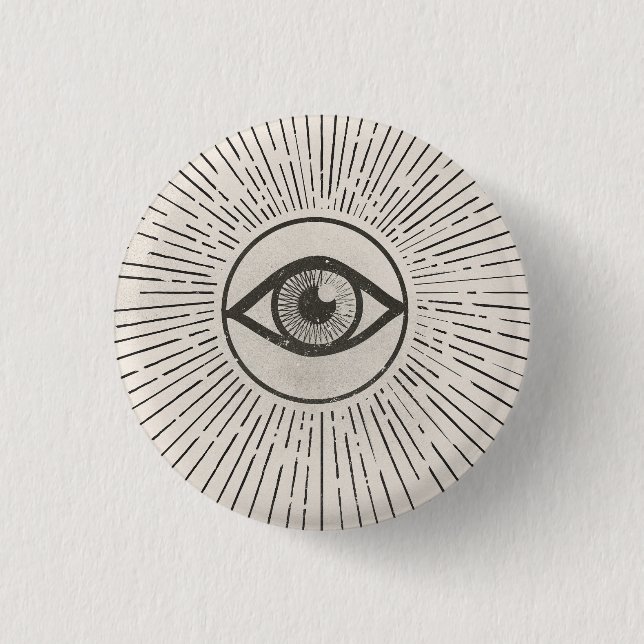 Badge Rond 2,50 Cm L'Art Rétro de l'Espace oculaire (Devant)