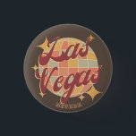 Badge Rond 2,50 Cm Las Vegas Nevada Retro Vintage Party<br><div class="desc">Las Vegas Nevada Retro Vintage Design avec une boule disco dans les tons marron clair,  rose et bleu clair. Ce bouton magnifique est un cadeau parfait,  souvenir ou article de mode pour les résidents de Las Vegas City,  les visiteurs,  les touristes ou les fans.</div>